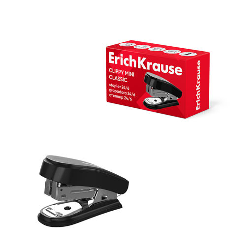 Picture of ERICHKRAUSE MINI STAPLER <15 SHEETS BLACK - NO.24/6
